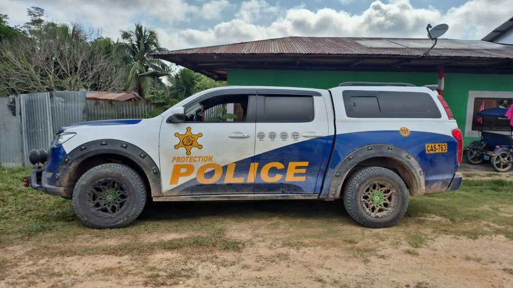 Camioneta Protection Police equipada por BISON FAMA — vista lateral