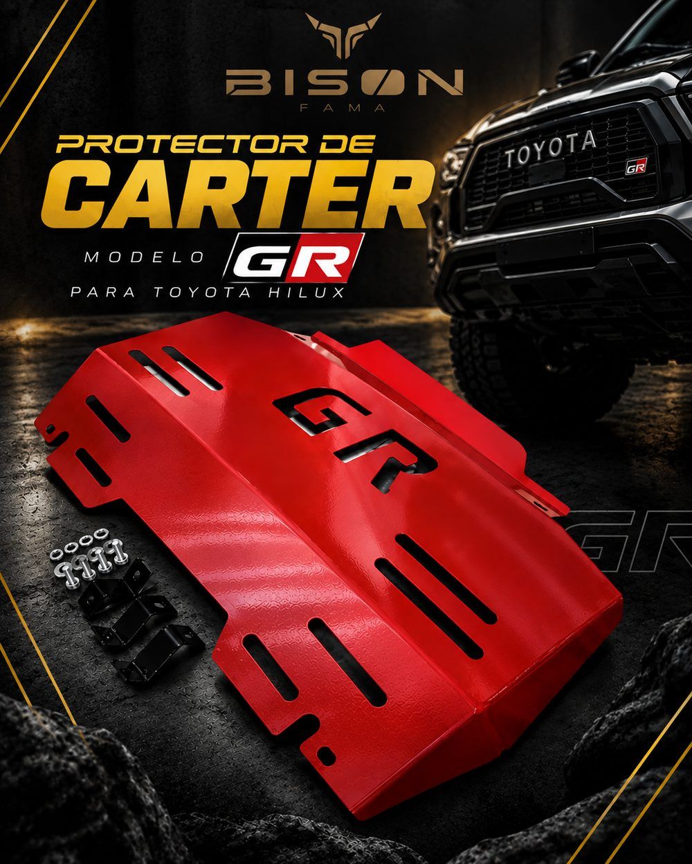 Protector de cárter modelo GR para Toyota Hilux